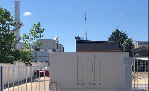 Accesos a la planta de Made Tower en Medina del Campo. /